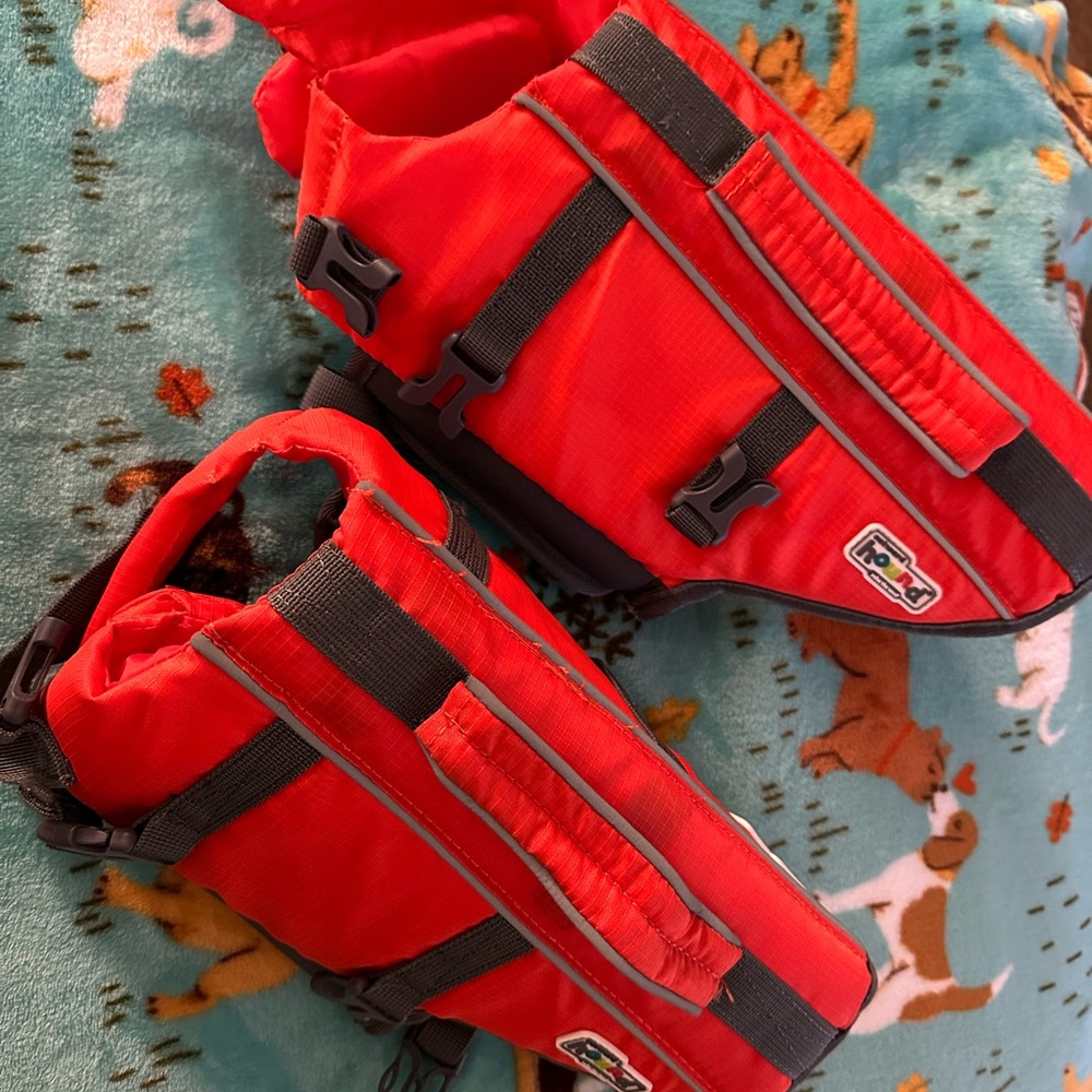 Near New Dog Life Jackets - size small